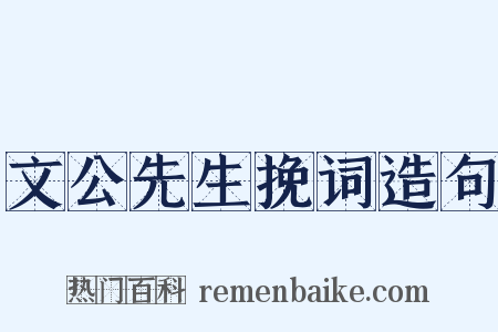 文公先生挽词造句是什么意思的图片